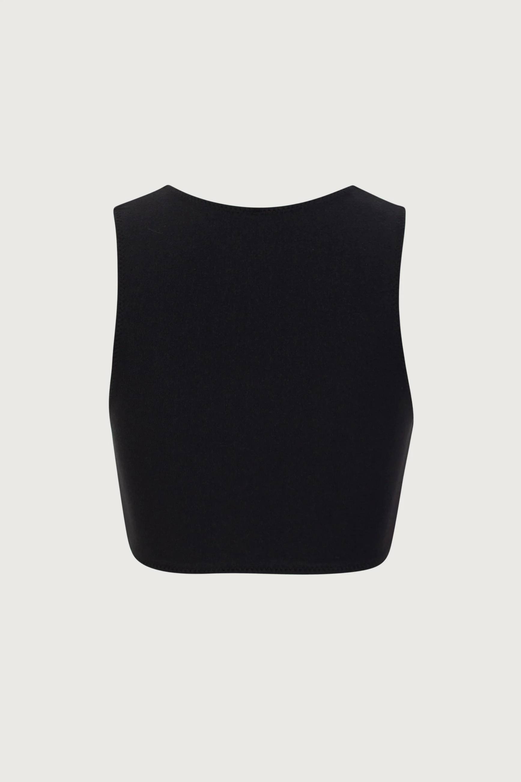 Rosette Tank Top (Faux Suede Black/Black) 3 Rosette Tank Top (Faux Suede Black/Black)
