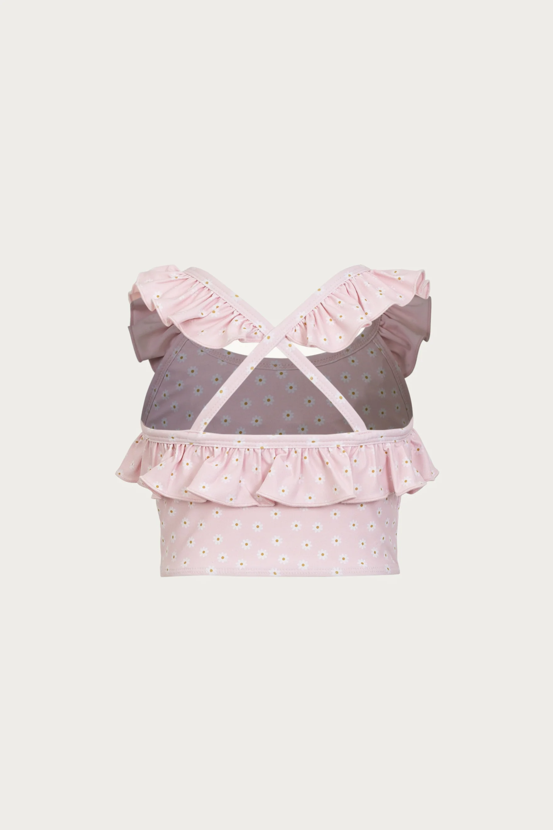 flounce tankini (pink daisy)