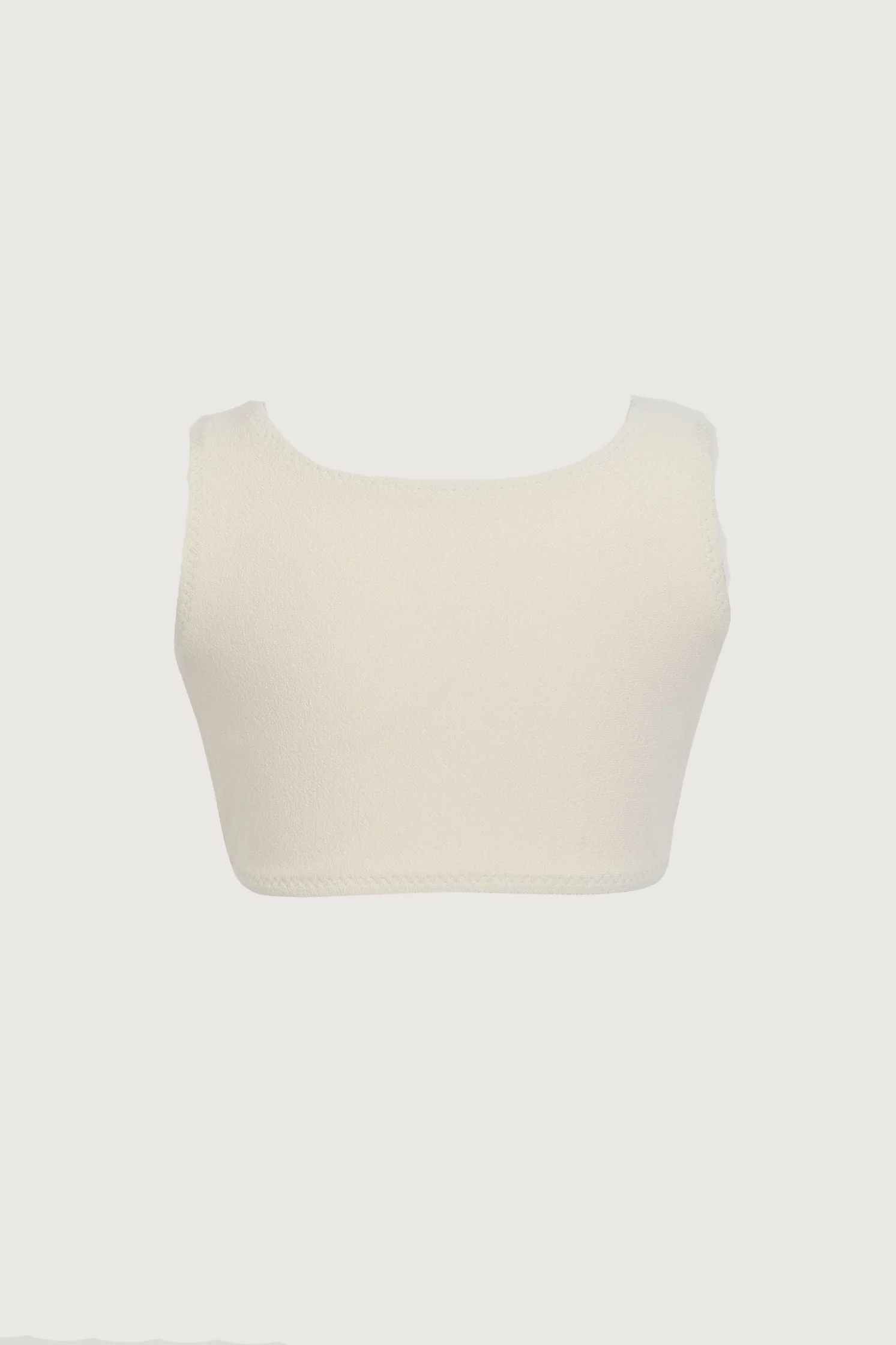 rose tank top (faux suede cream/blush)