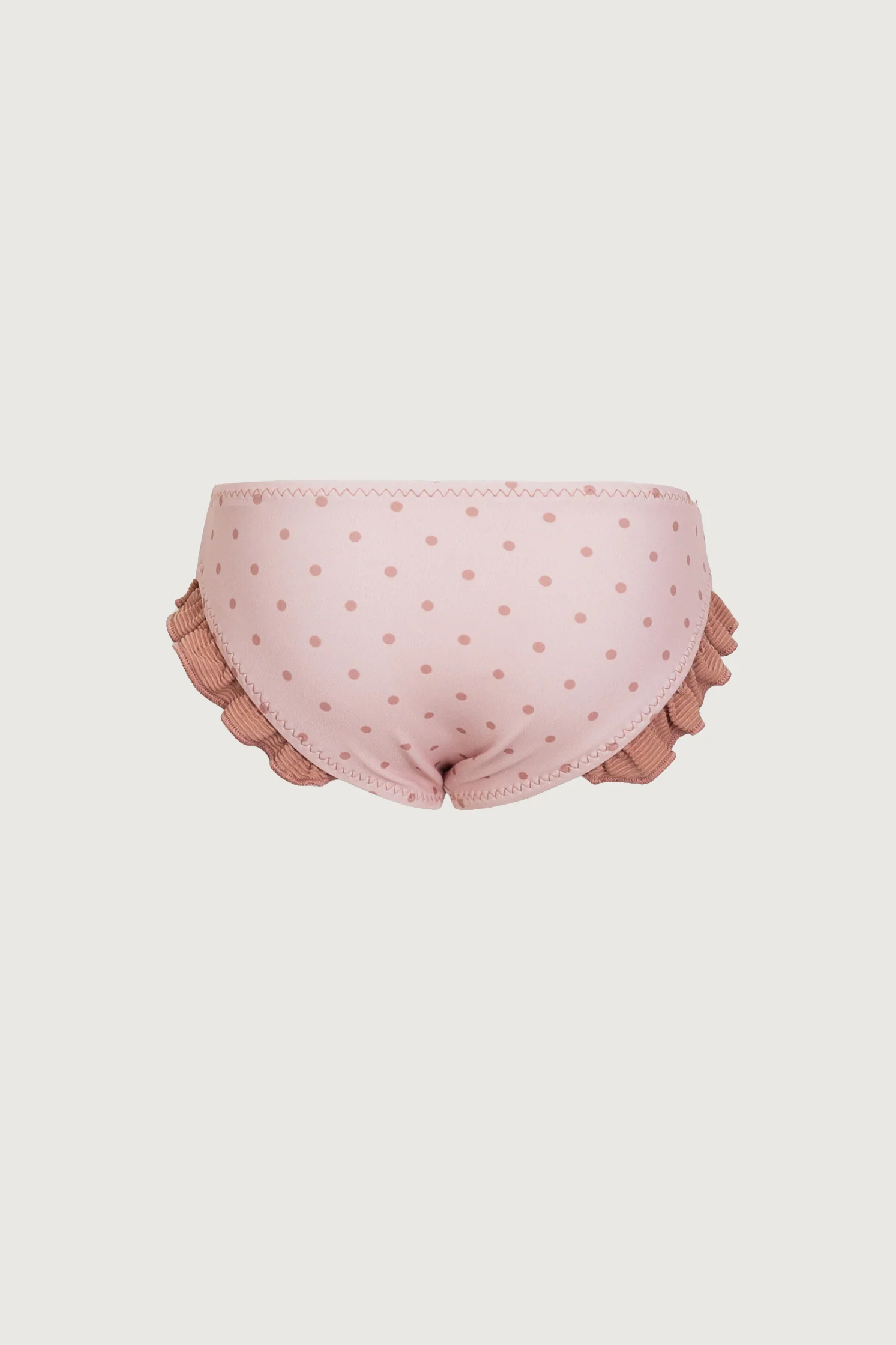 ruffle brief bottom (blush camel polka dot/camel) 3 ruffle brief bottom (blush camel polka dot/camel)
