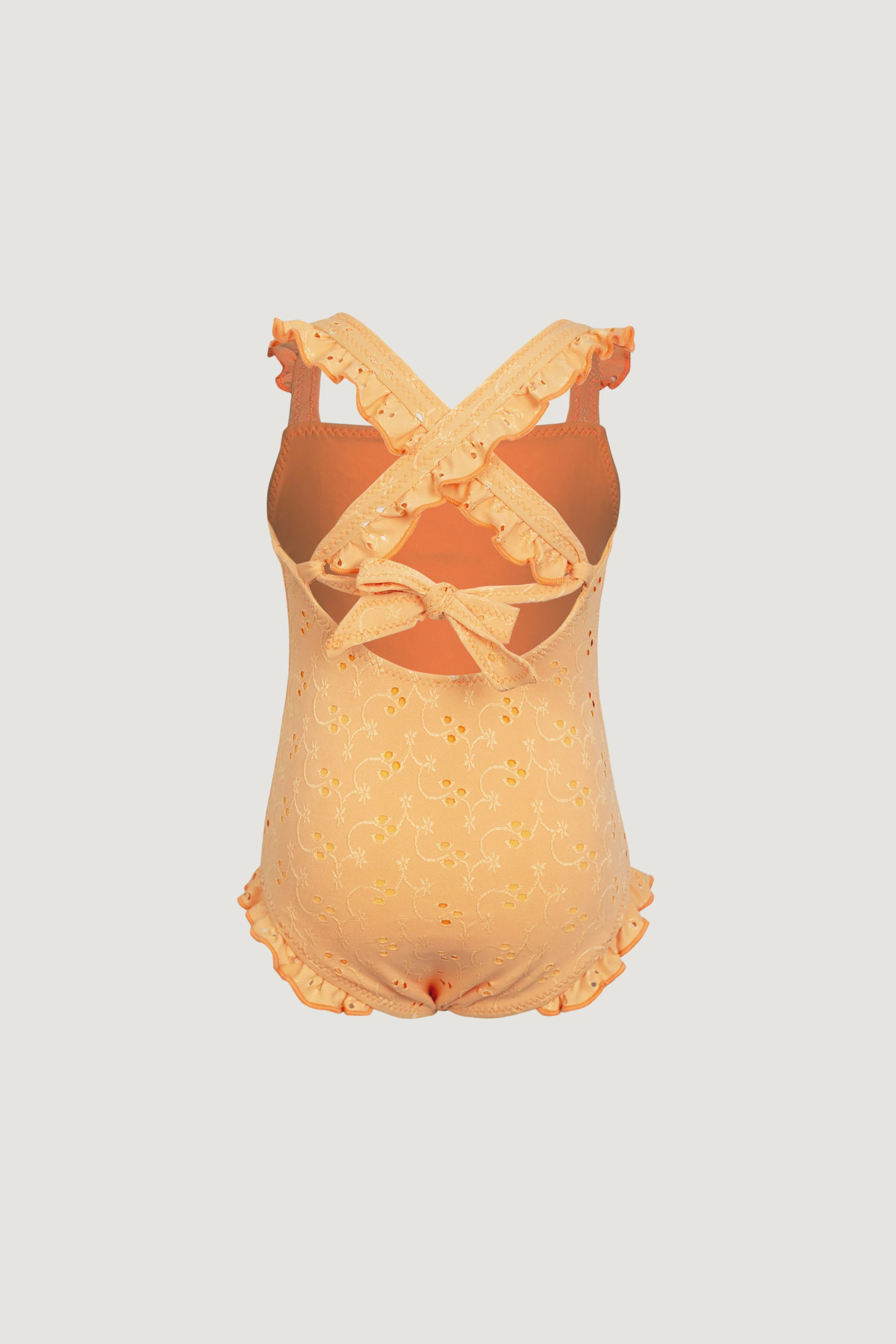 ruffle one piece (peach eyelet) 3 ruffle one piece (peach eyelet)