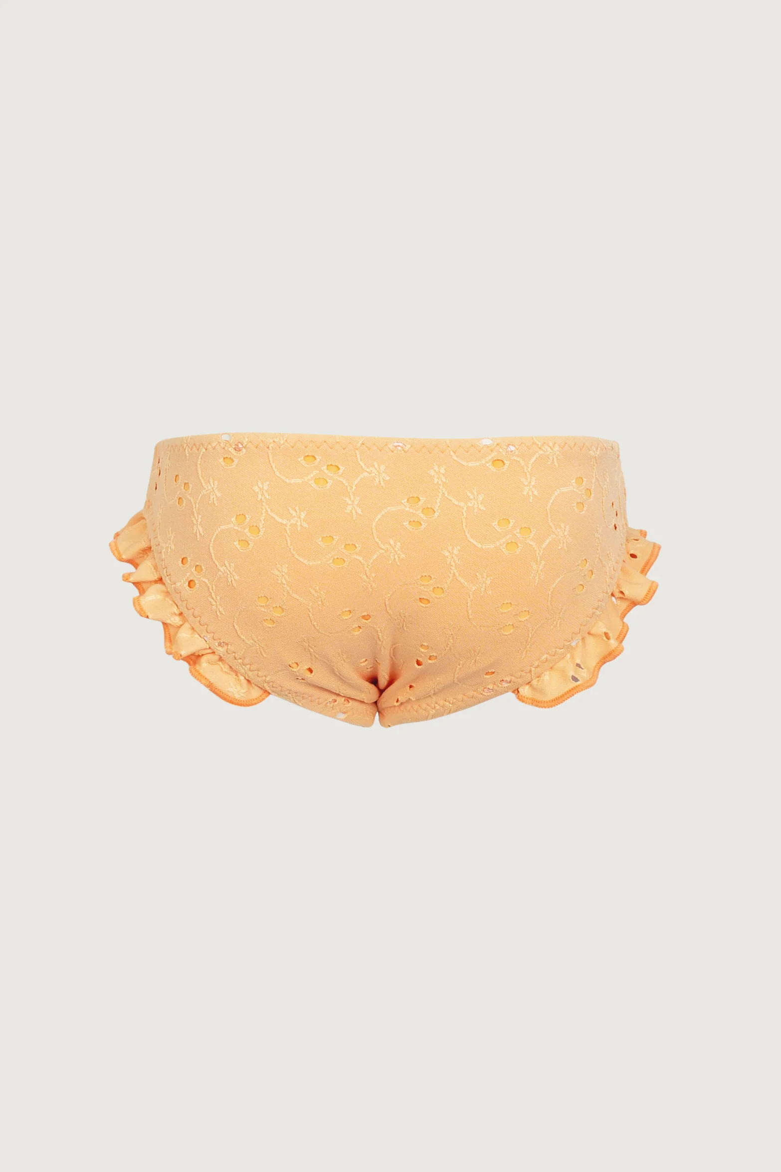 ruffle brief bottom (peach eyelet) 3 ruffle brief bottom (peach eyelet)