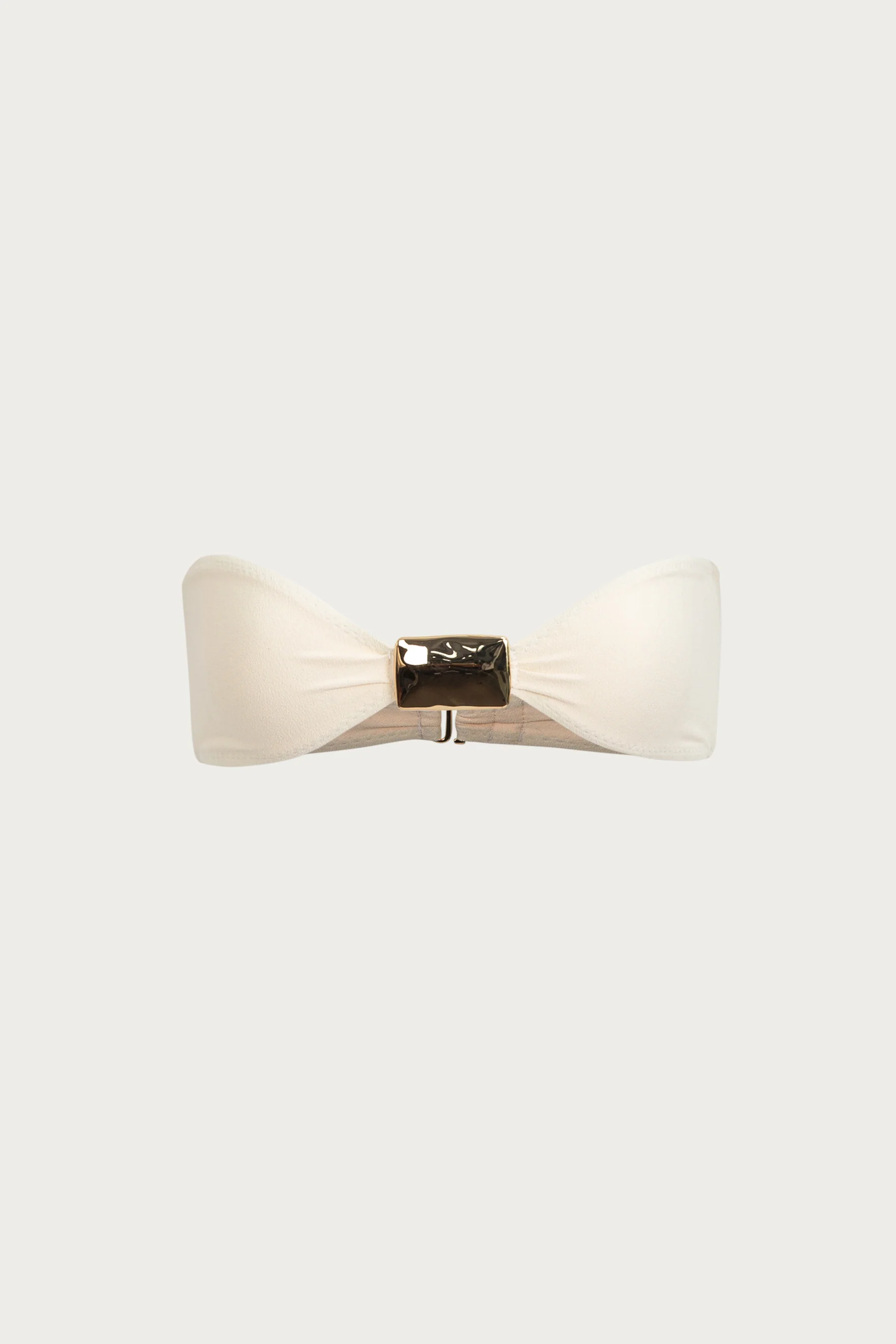 Hammer Bandeau Top (Faux Suede Cream)