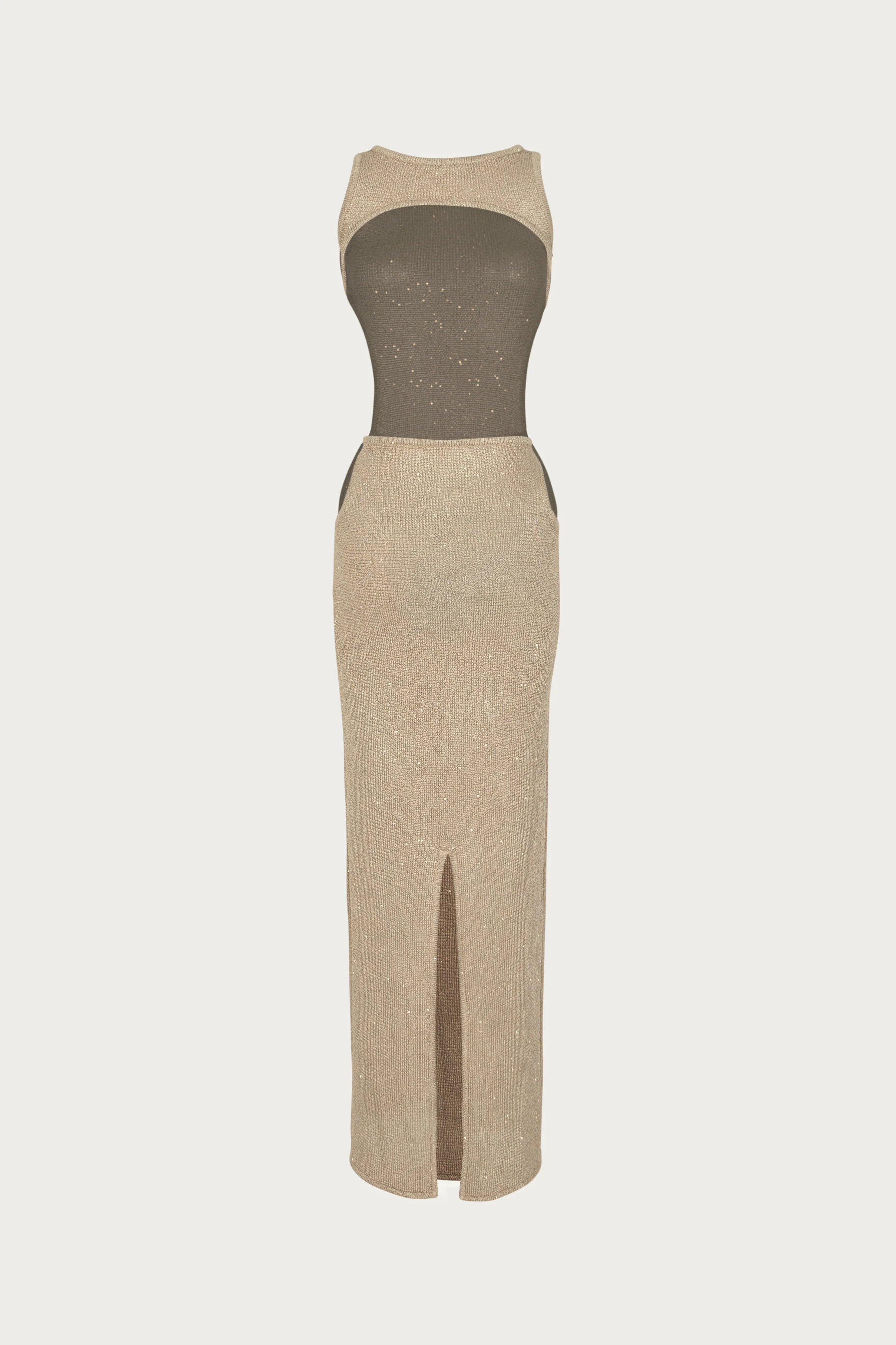 Tie Maxi Dress (Light Gold Sequin) 5 Tie Maxi Dress (Light Gold Sequin)