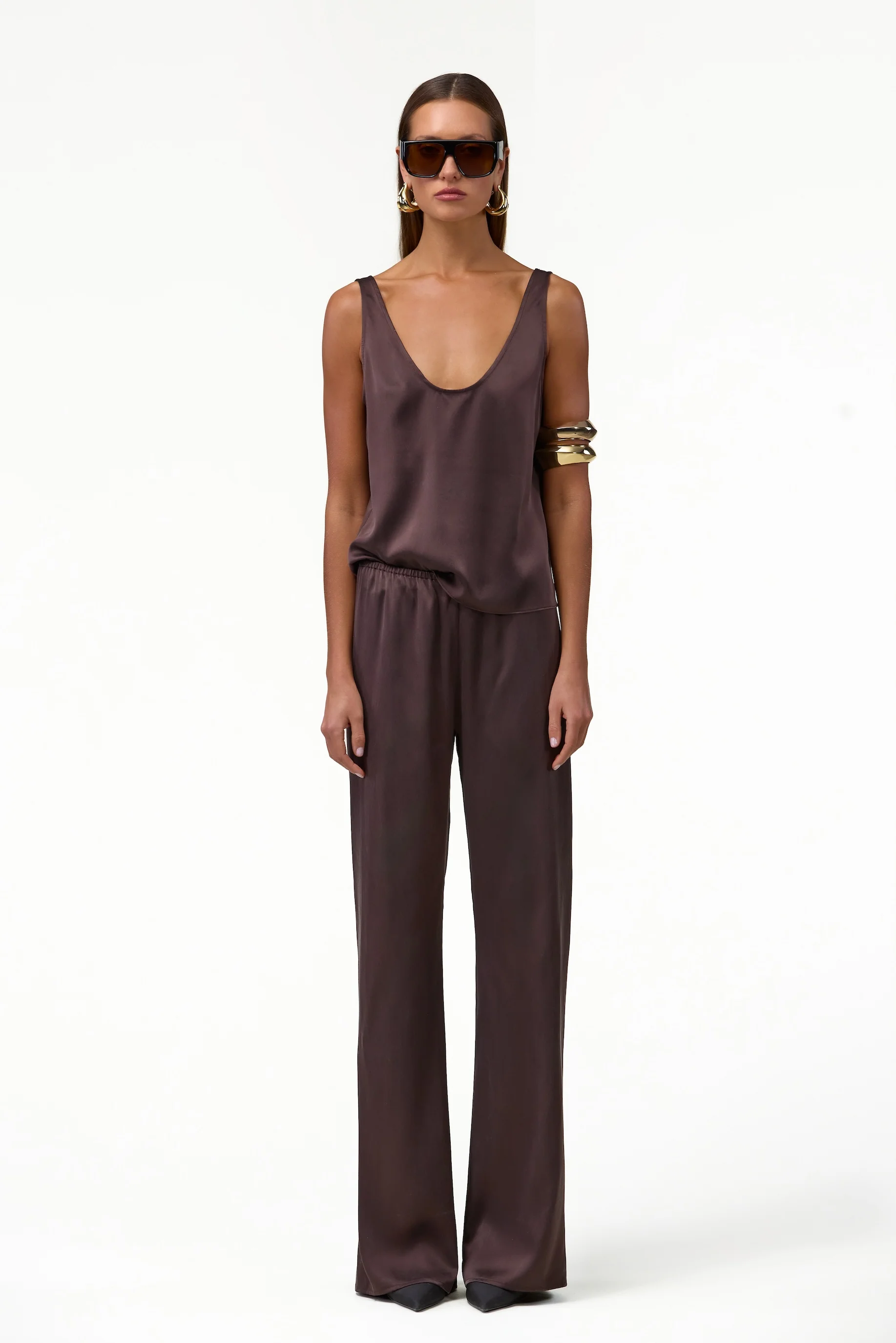 Silk Pant (Chocolate Brown)