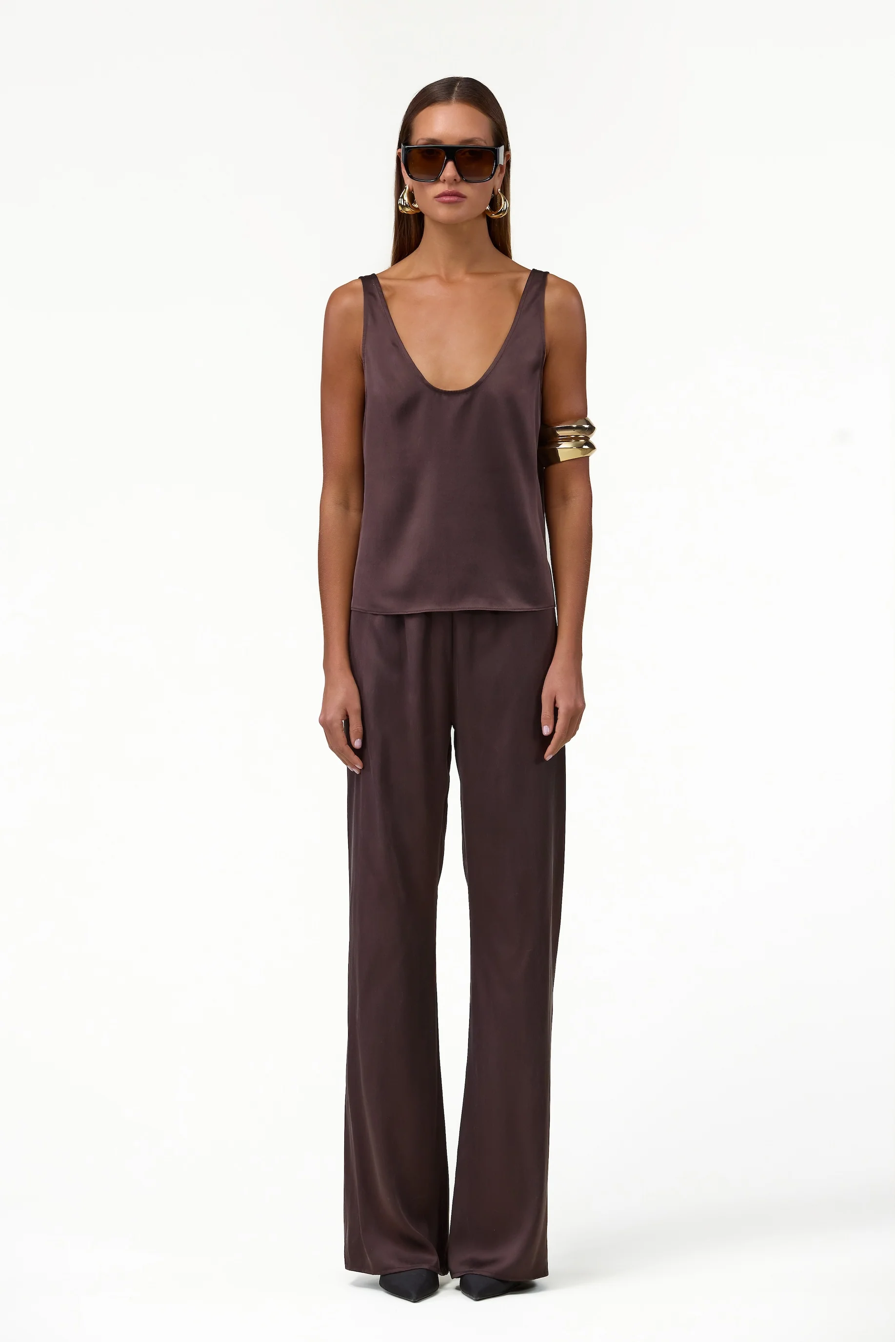 Silk Top (Chocolate Brown)