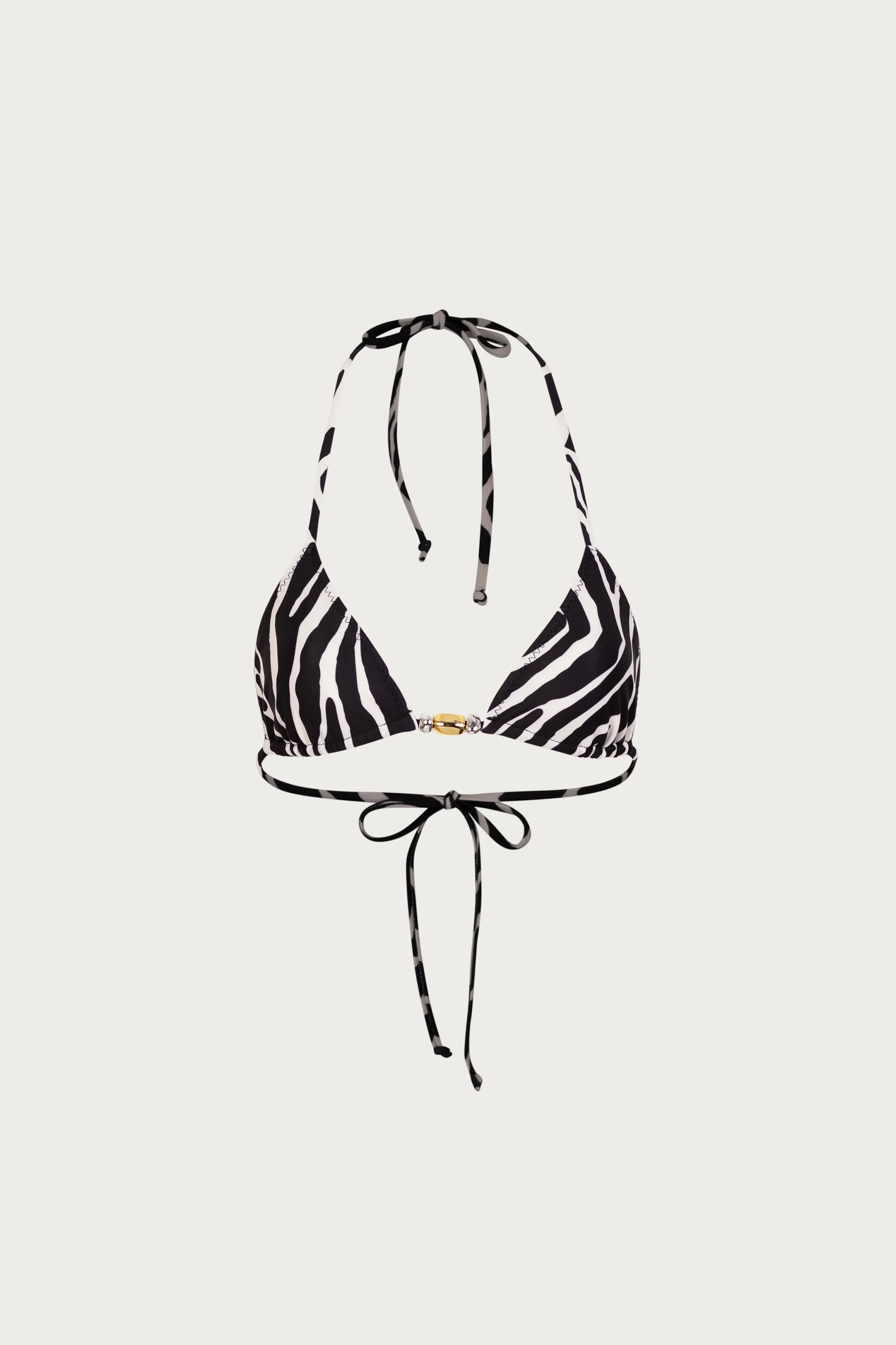 Stone Beaded Triangle Top (Zebra)