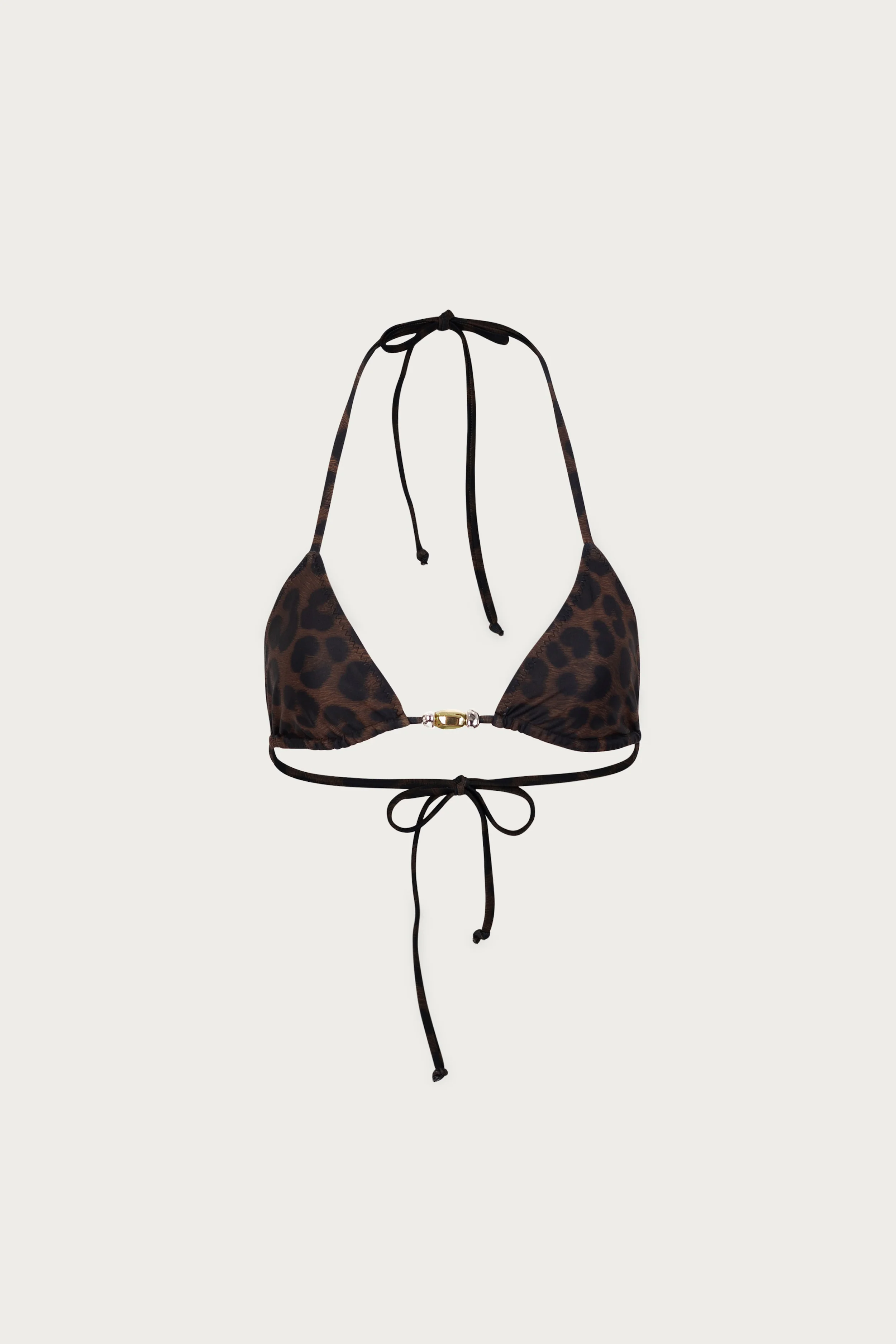 Stone Beaded Triangle Top (Cheetah)