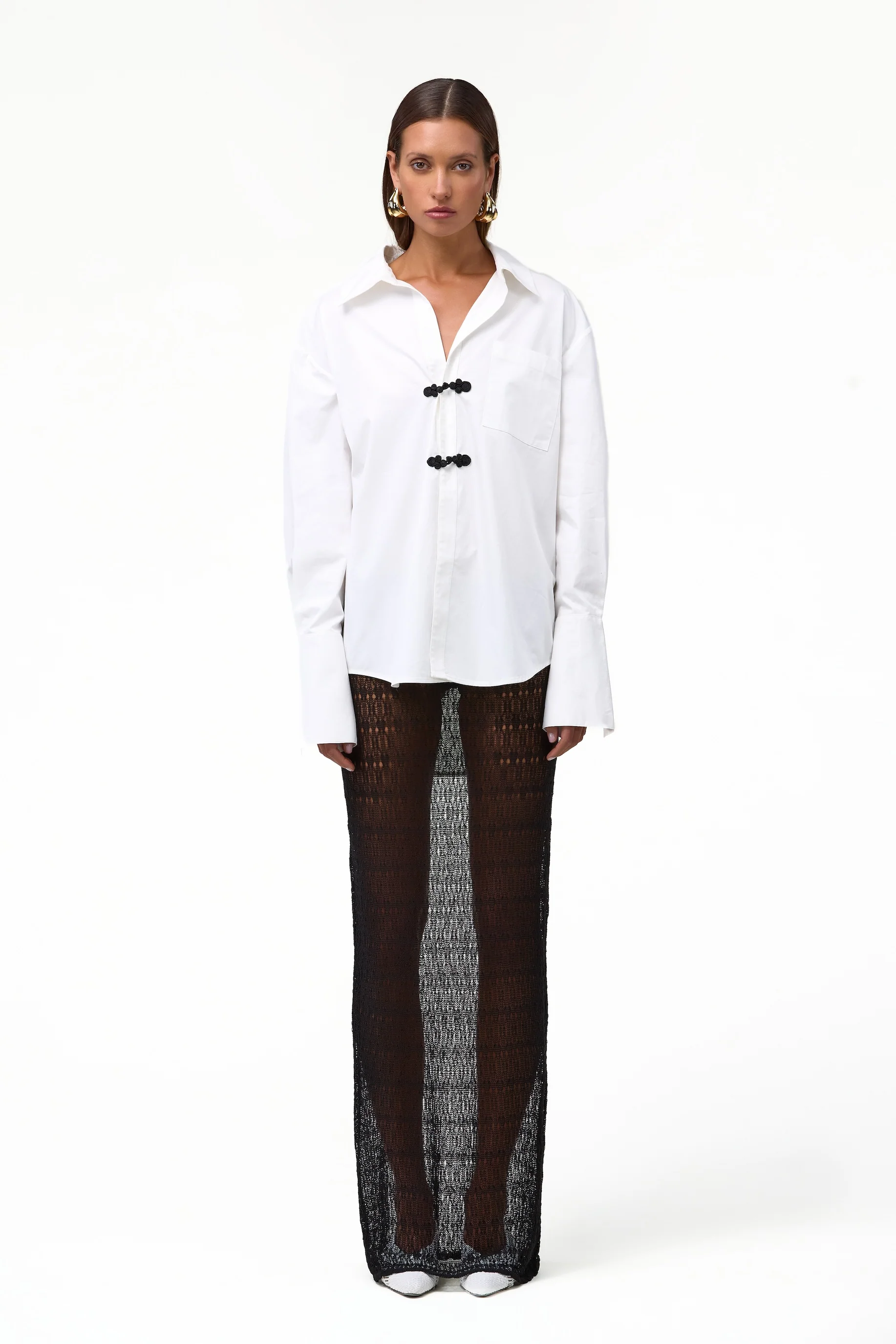 Oversized Poplin Shirt (White)