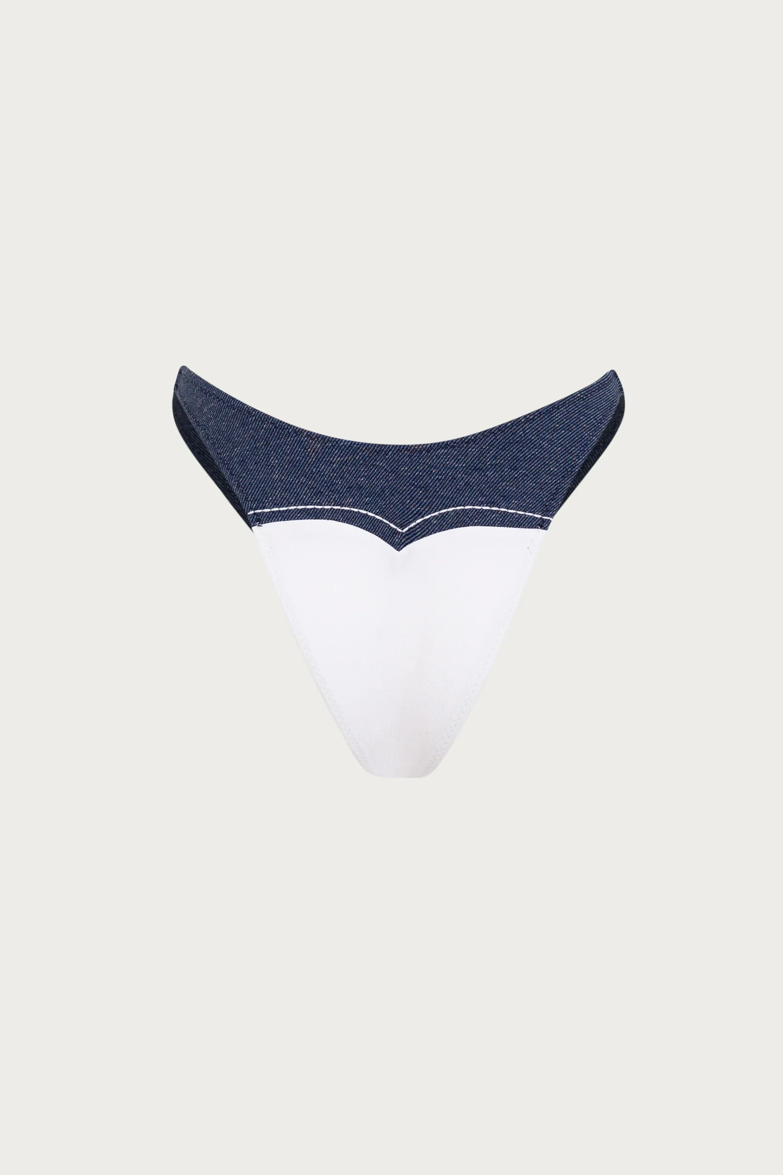 Western 90s Bottom (Faux Suede White/Dark Denim) 5 Western 90s Bottom (Faux Suede White/Dark Denim)