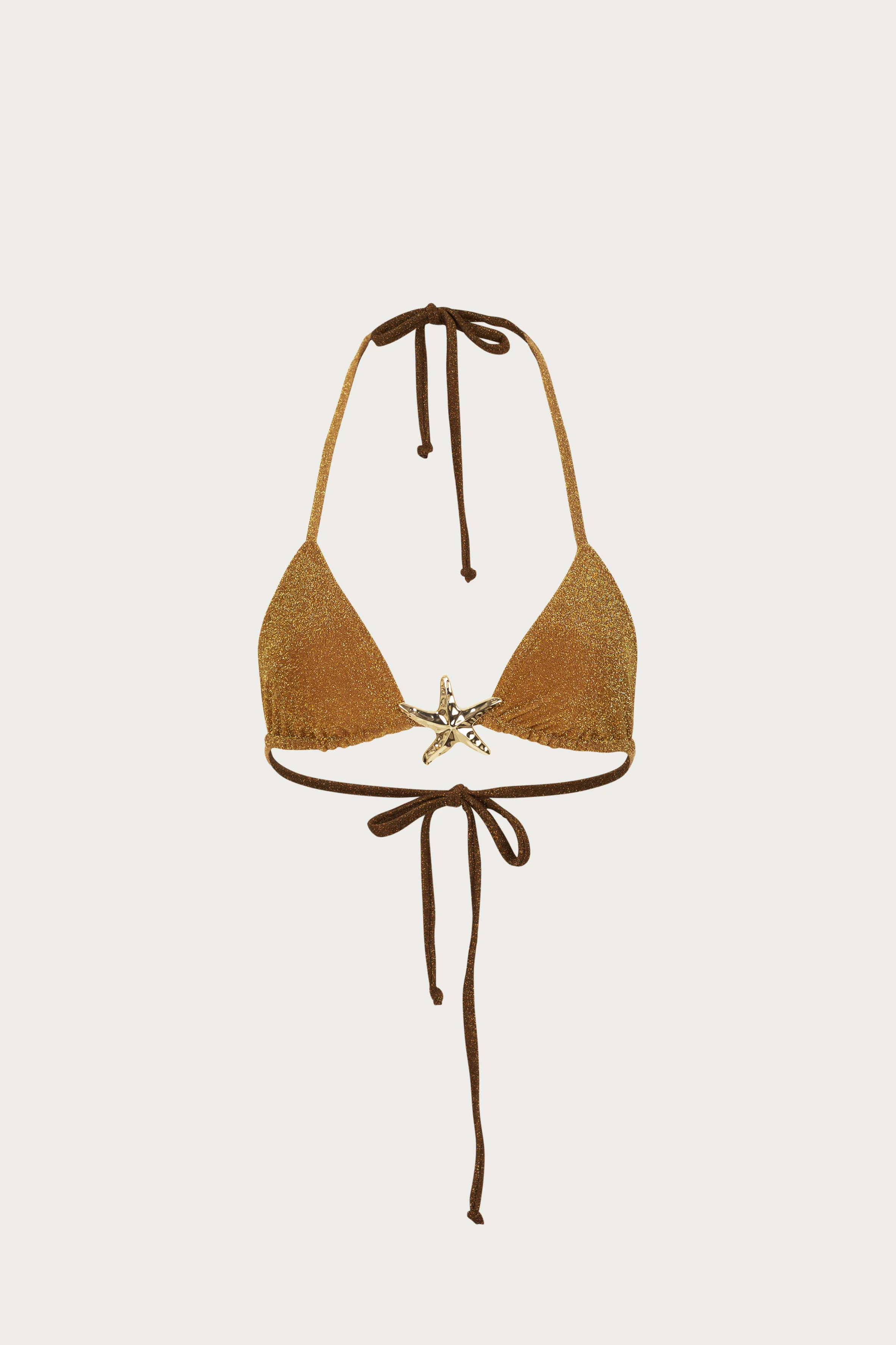 Starfish Triangle Top (Mocha Shimmer Lurex)