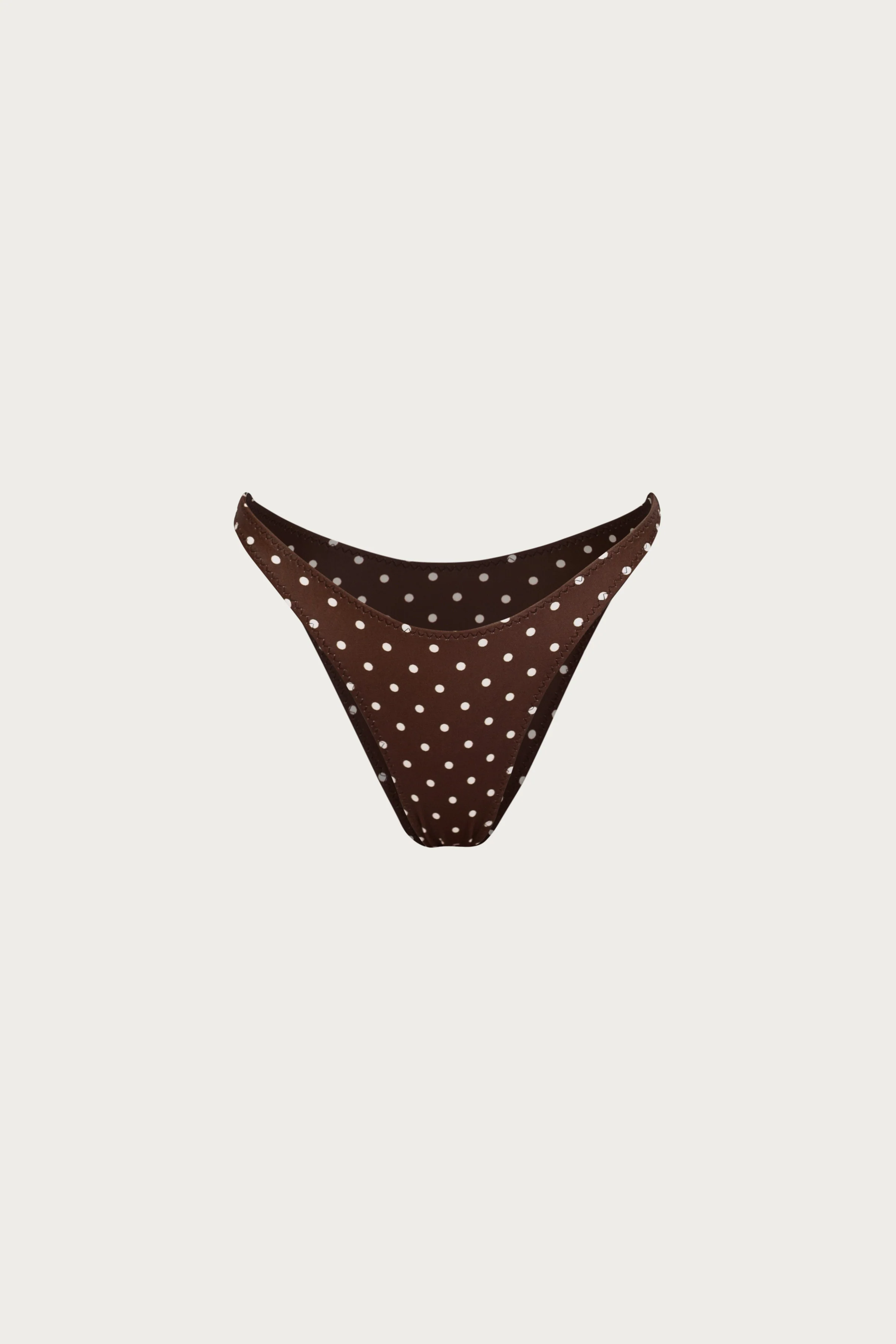 90s Bottom (Brown Cream Polka Dot)