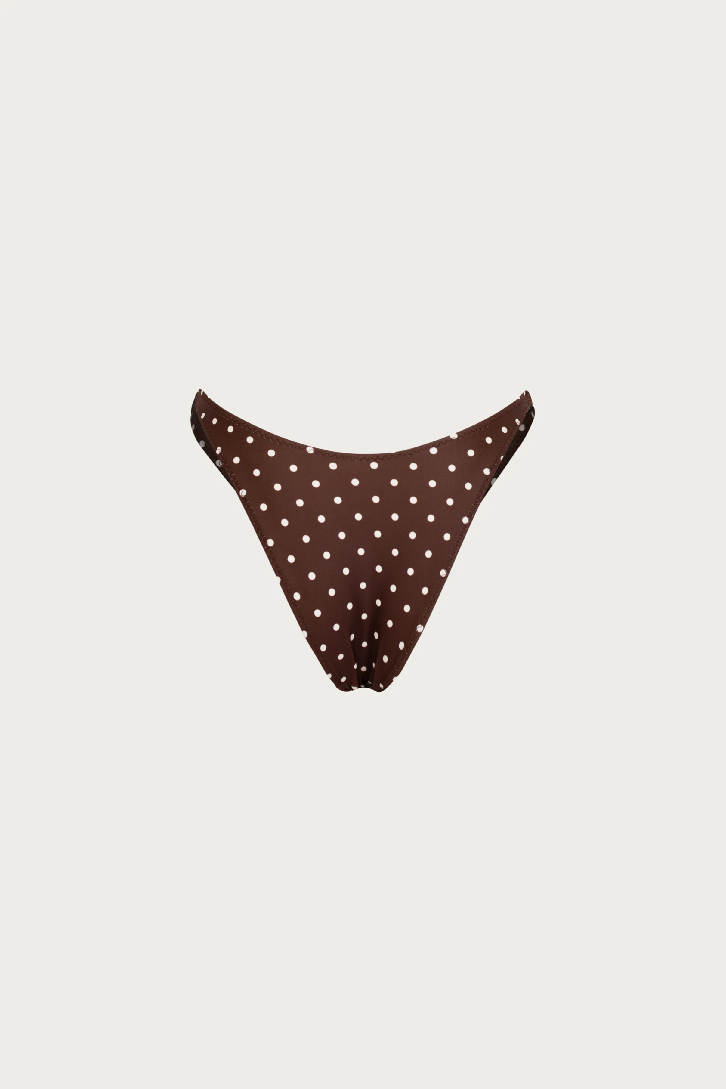 90s Bottom (Brown Cream Polka Dot)
